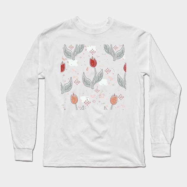 Tulips Long Sleeve T-Shirt by Kristina Stellar Scandinavian Land